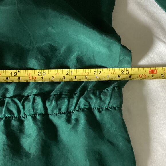 Vintage Quarters Tunic Top Silk Drawstring Drop Waist Button Front Oversized 90s - Picture 11 of 13